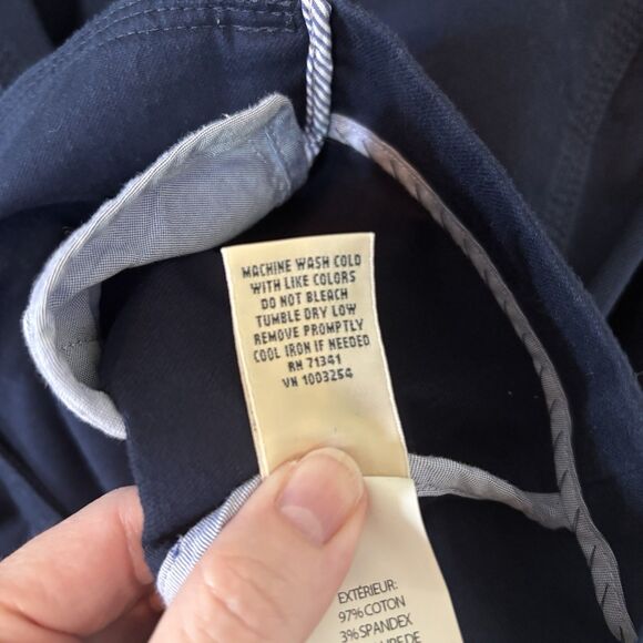 L.L. Bean Womens Blazer Navy Blue Fitted 3 Button Jacket Sz Small - Picture 5 of 8